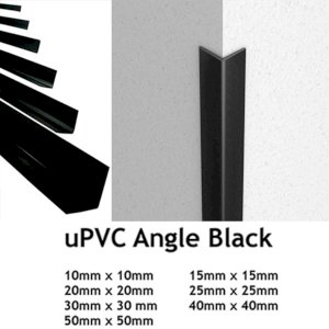 Black Plastic PVC Corner 90 Degree Angle Trim 2.9m Long 