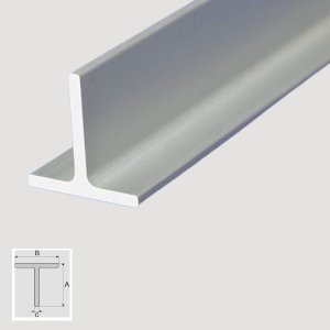 Aluminum Anodised T Profile Channel T Shape Section Bar 1m Long