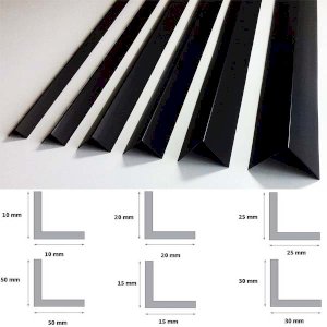 Black Plastic PVC Corner 90 Degree Angle Trim 2.5m Long
