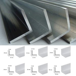 Natural Aluminium Angle Extruded Angle Corner Wall Protector 1m Long