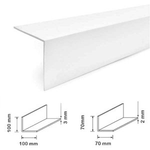 PVC Plastic Corner 90 Degree Angle Trim White 1m Long
