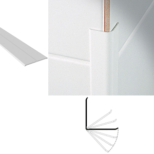 Wall Corner Protector White Plastic Flexi Protection Angle 2.5m Long